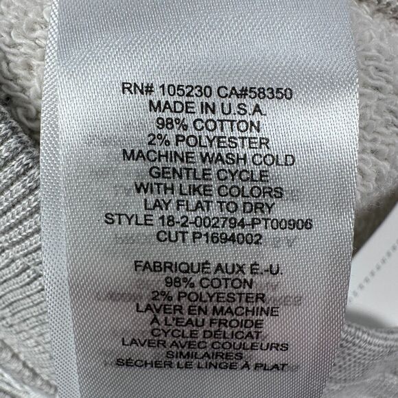 Current Elliott Breck Sweatshirt & Sweatpant Women’s 0 Gray Tropic Palm New - Picture 9 of 15